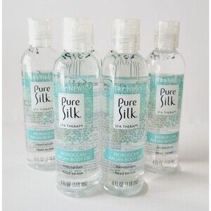 6 x Pure Silk Spa Therapy MOROCCAN ARGAN BODY OIL Moisturizes From Head To Toe!!